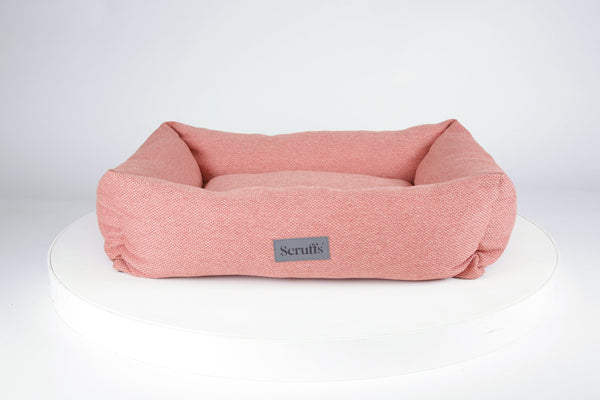 Seattle Box Bed - Coral Pink Dog Bed Scruffs®