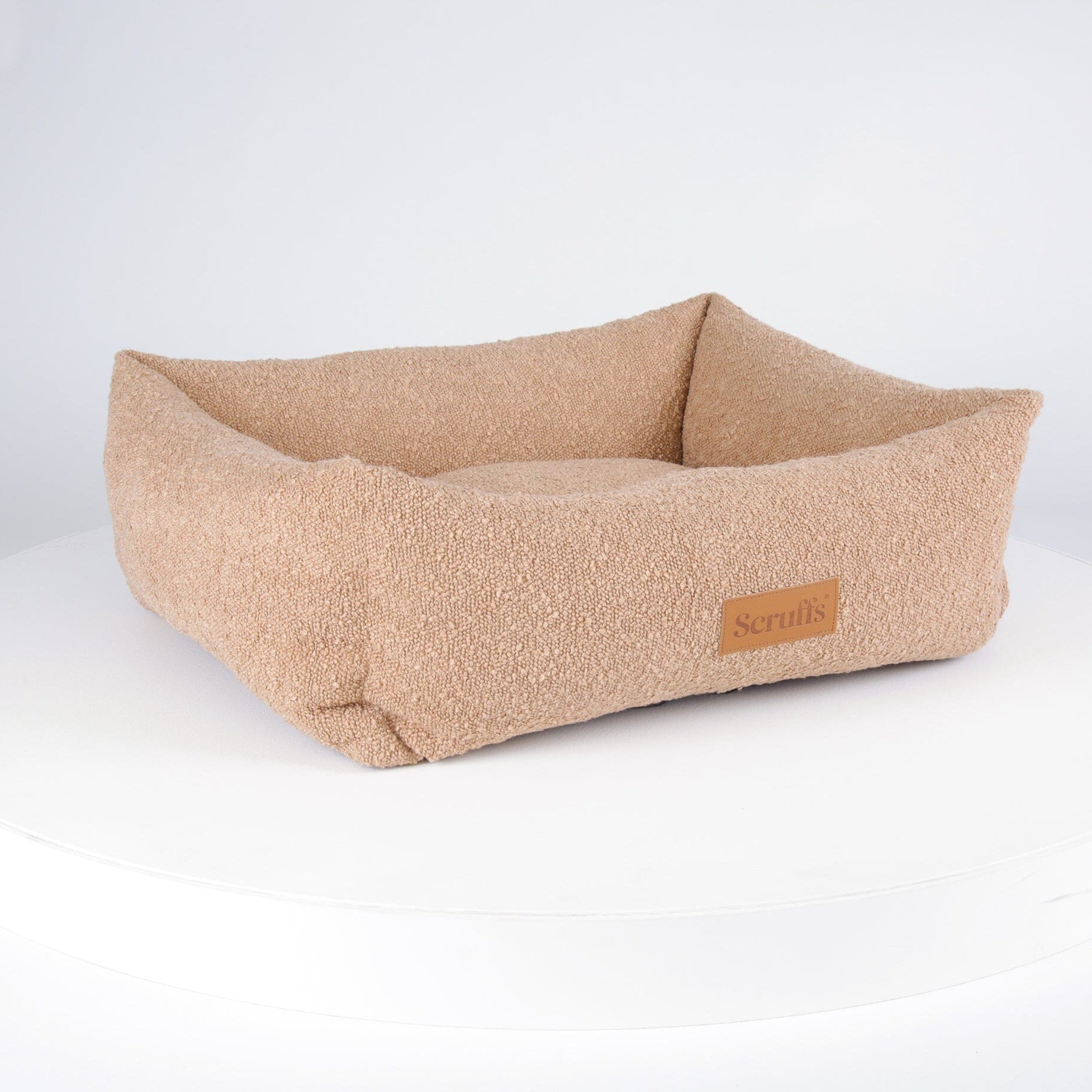 Boucle Box Bed - Desert Brown Dog Bed Scruffs®
