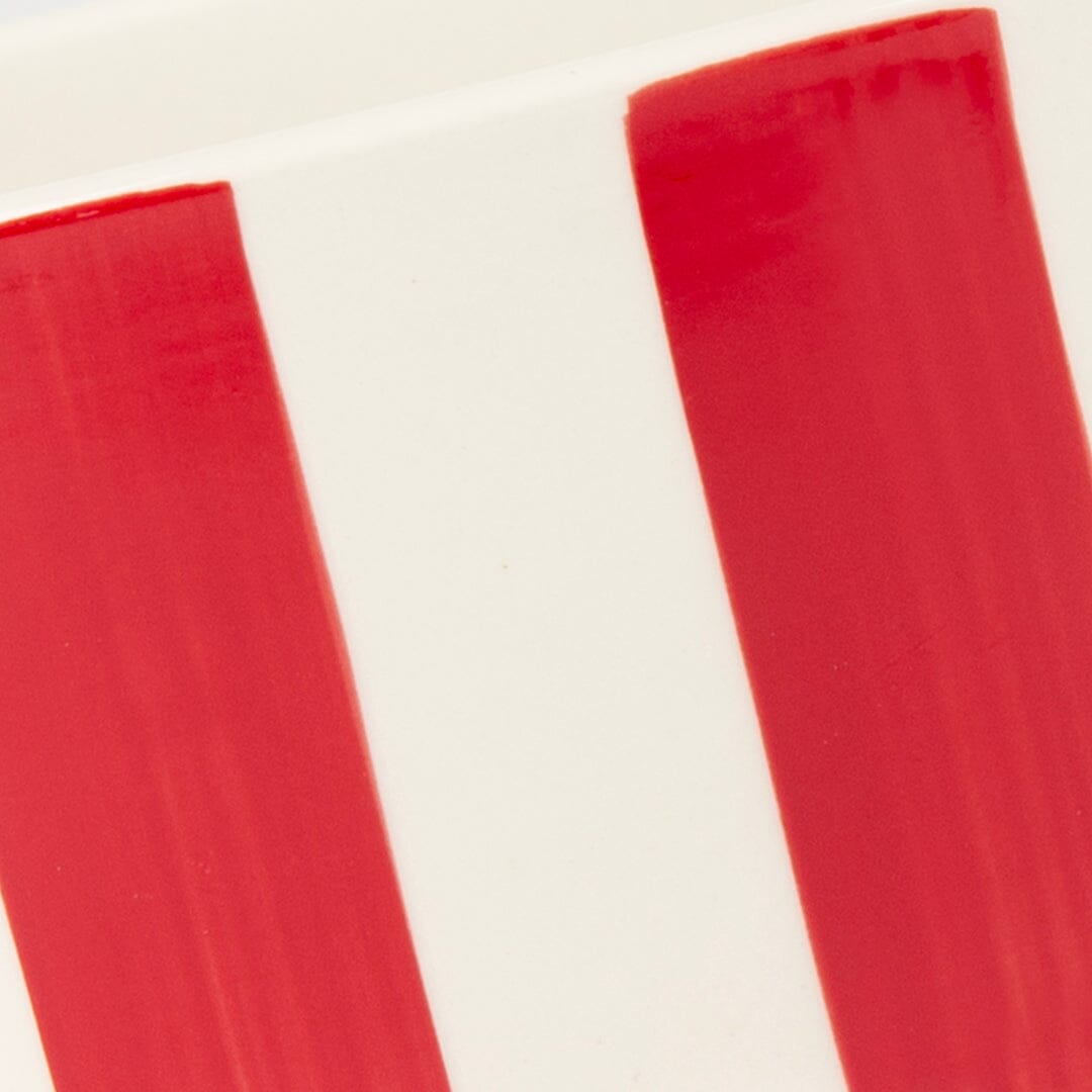 Amalfi Striped 2 Piece Cat Food Bowl & Saucer Set - Red Pet Bowls, Feeders & Waterers Scruffs®