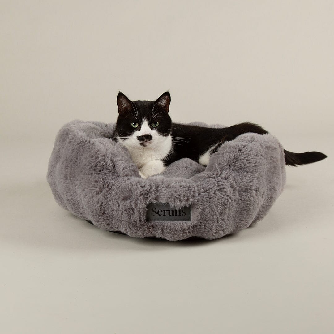 Alpine Round Cat Bed - Grey Cat Bed Scruffs®