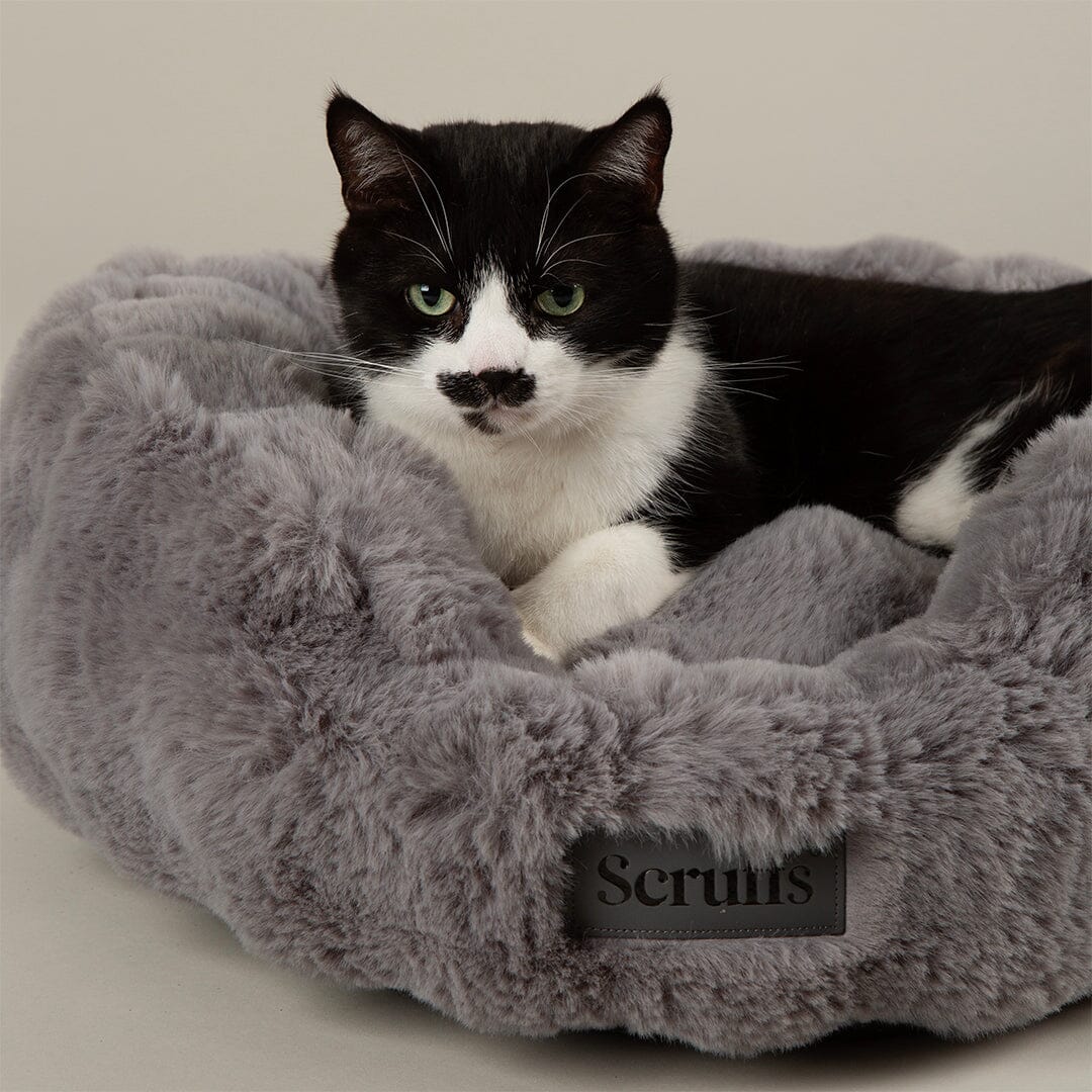 Alpine Round Cat Bed - Grey Cat Bed Scruffs®