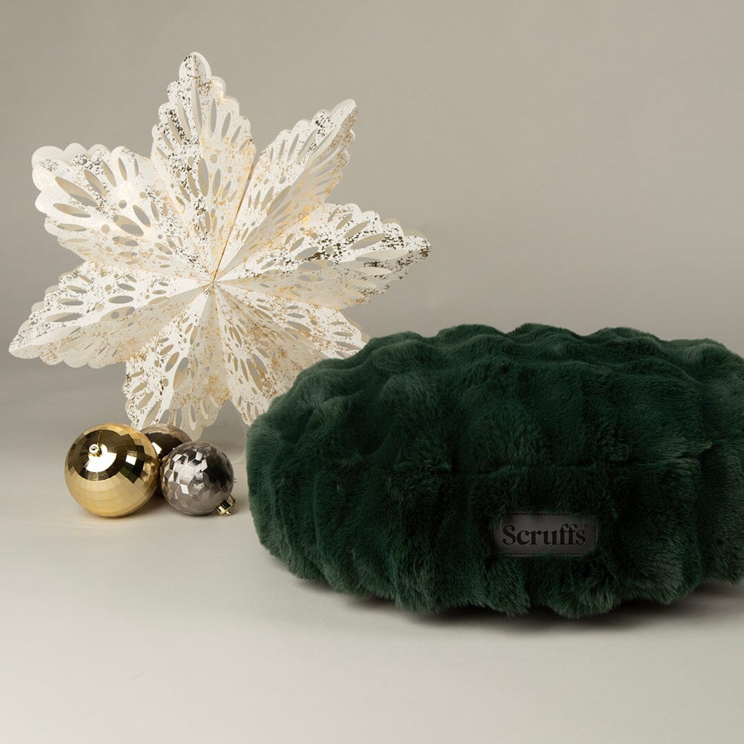 Festive Fur Cat Bed - Green Cat Bed Scruffs®