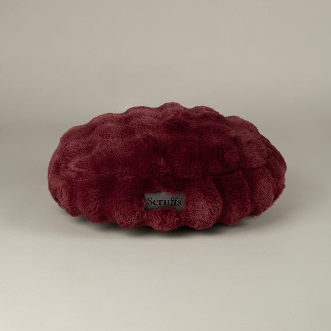 Festive Fur Cat Bed - Burgundy Cat Bed Scruffs®