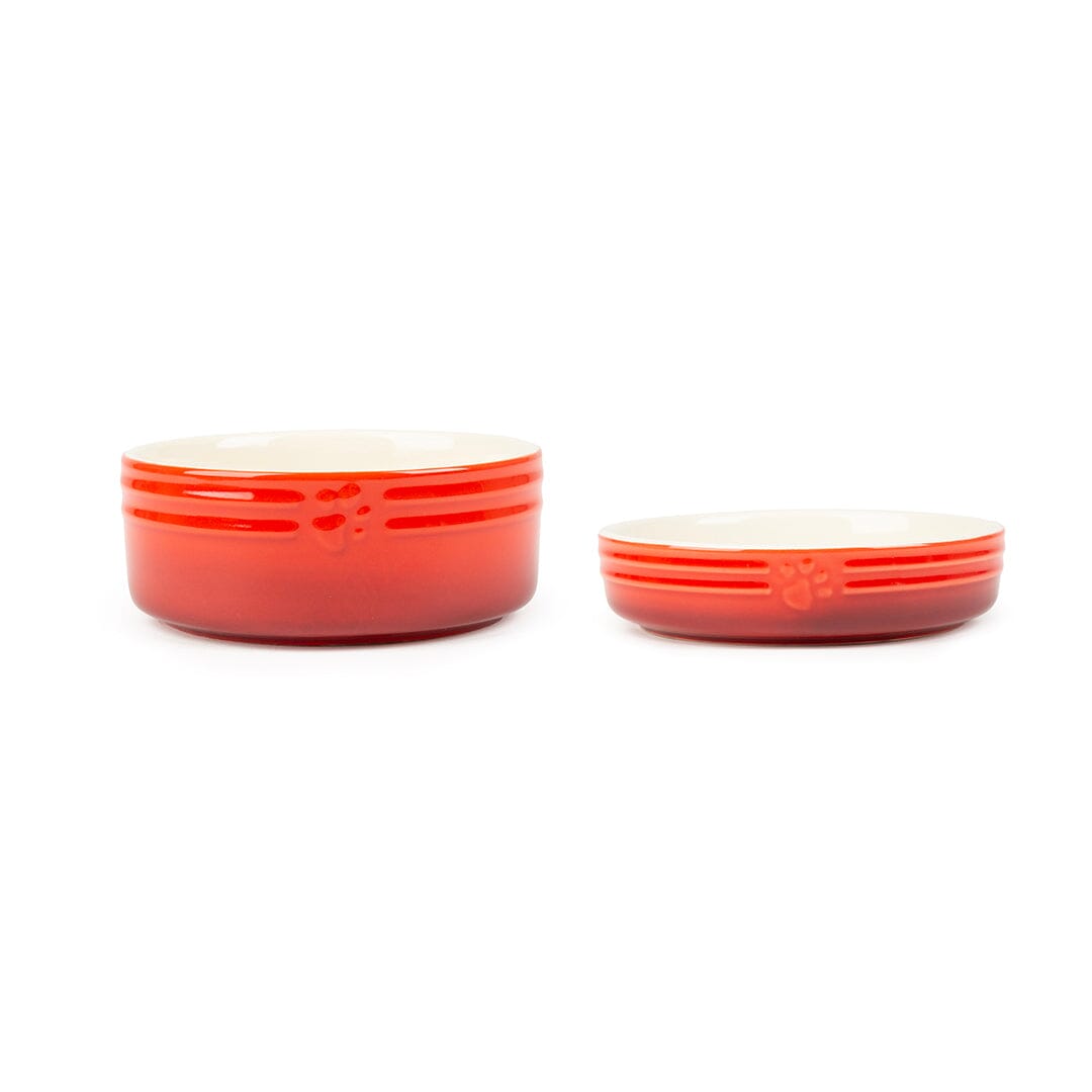 Winters Tail Food & Saucer Gift Set - Red Pet Bowls, Feeders & Waterers Scruffs®