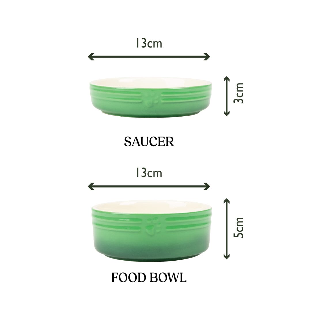 Winters Tail Food & Saucer Gift Set - Green Pet Bowls, Feeders & Waterers Scruffs®