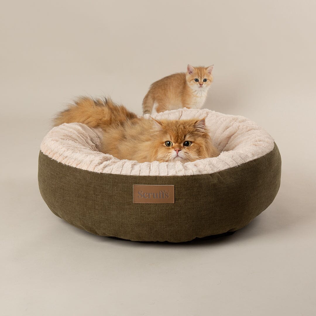 Alina Round Pet Bed - Green Dog Bed Scruffs®
