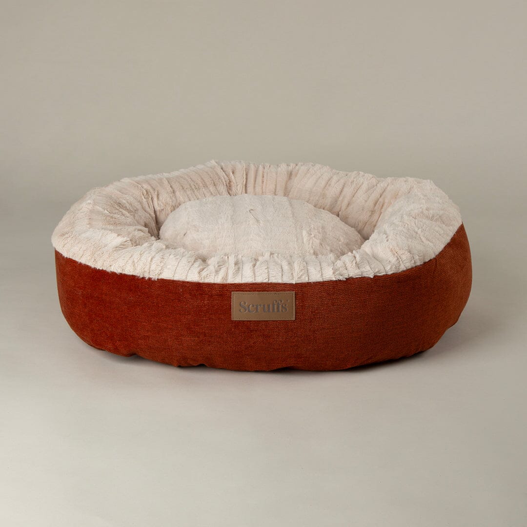 Alina Round Pet Bed - Orange Dog Bed Scruffs®