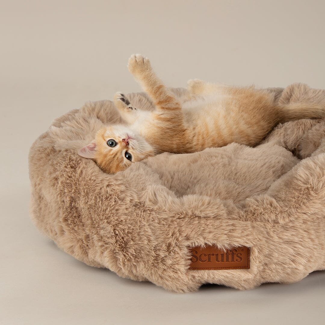 Alpine Round Cat Bed - Champagne Cat Bed Scruffs®
