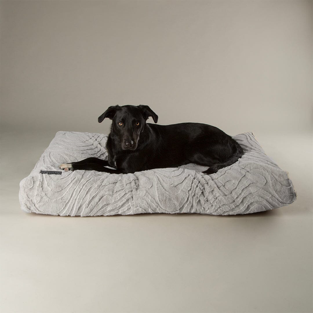 Ripple Orthopaedic Mattress - Grey Dog Bed Scruffs®