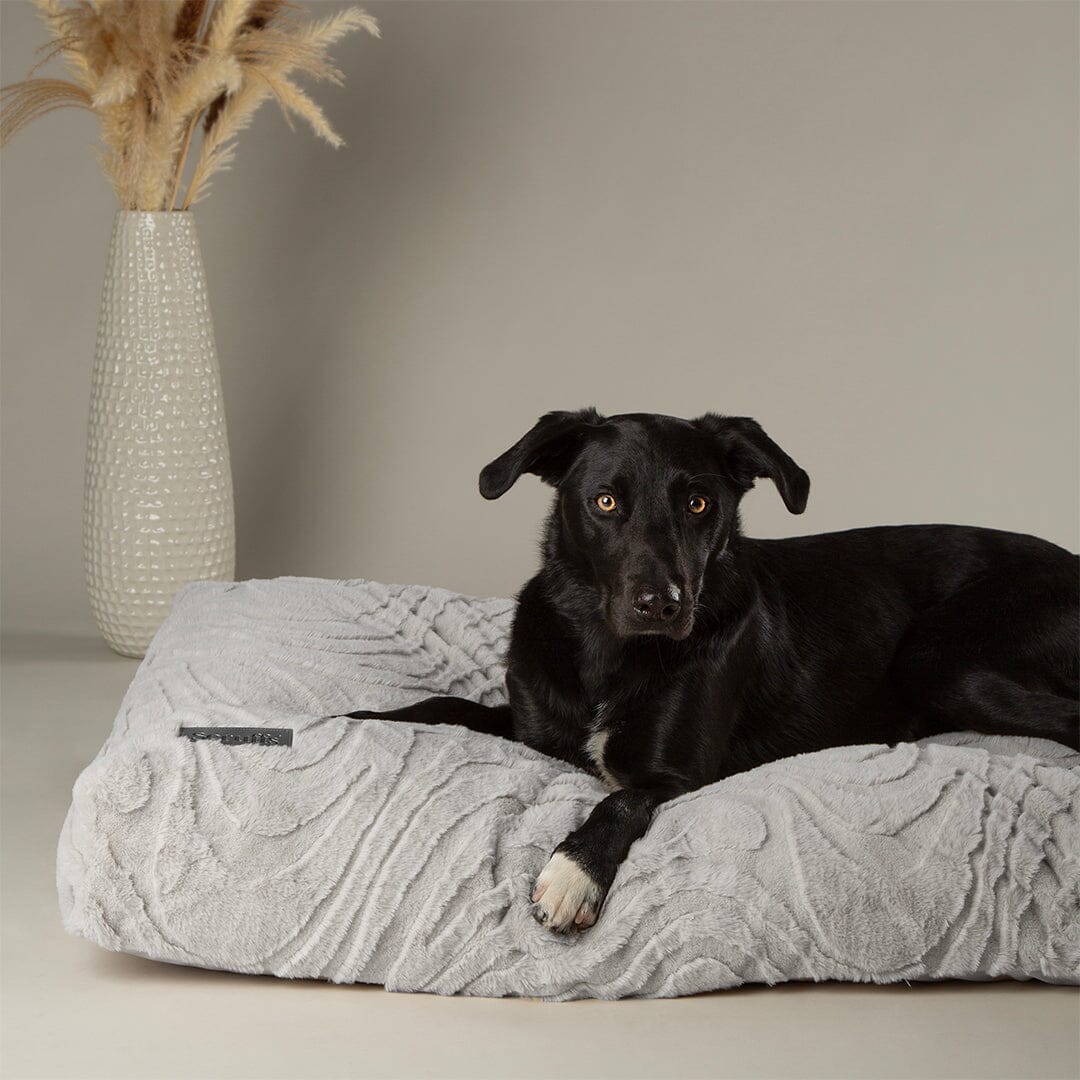 Ripple Orthopaedic Mattress - Grey Dog Bed Scruffs®