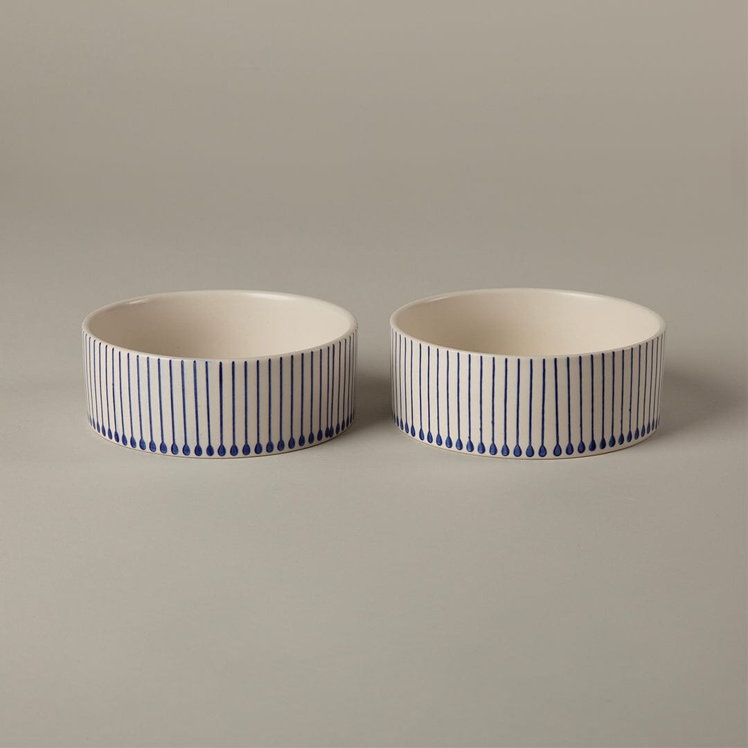 Coastal 2 Piece Dog Bowl Food & Water Bowl Set - Blue Pet Bowls, Feeders & Waterers Scruffs®