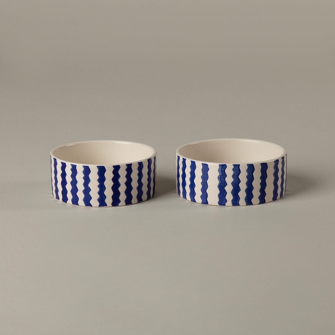 Coastal 2 Piece Dog Bowl Food & Water Bowl Set - Blue Pet Bowls, Feeders & Waterers Scruffs®