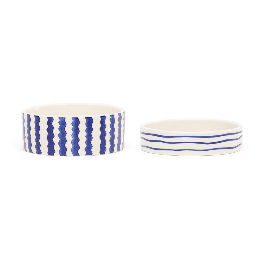 Coastal 2 Piece Cat Food Bowl & Saucer Set - Blue Pet Bowls, Feeders & Waterers Scruffs®