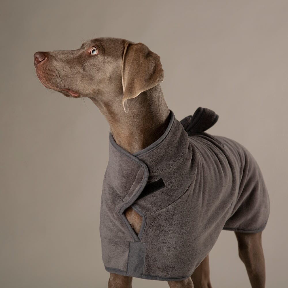 Expedition Deluxe Noodle & Microfibre Dog Drying Coat - Storm Grey Dog Coat Scruffs®