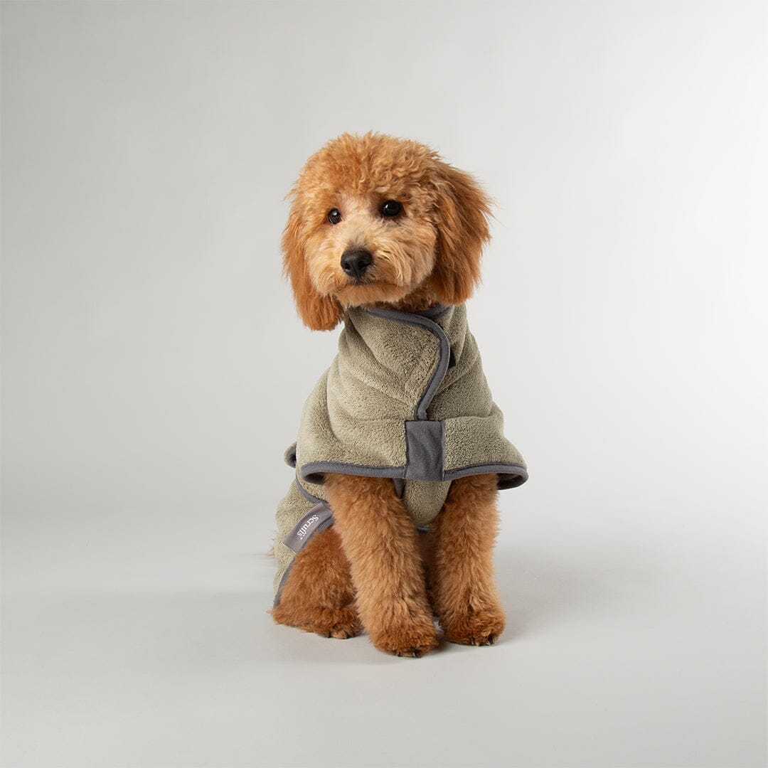 Expedition Deluxe Noodle & Microfibre Dog Dry robe in Khaki Green
