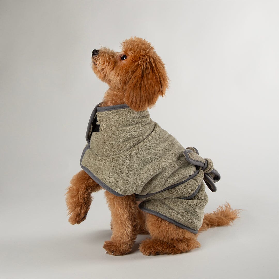 Expedition Deluxe Noodle & Microfibre Dog Dry robe in Khaki Green