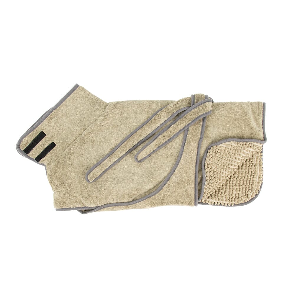 Expedition Deluxe Noodle & Microfibre Dog Dry robe in Khaki Green