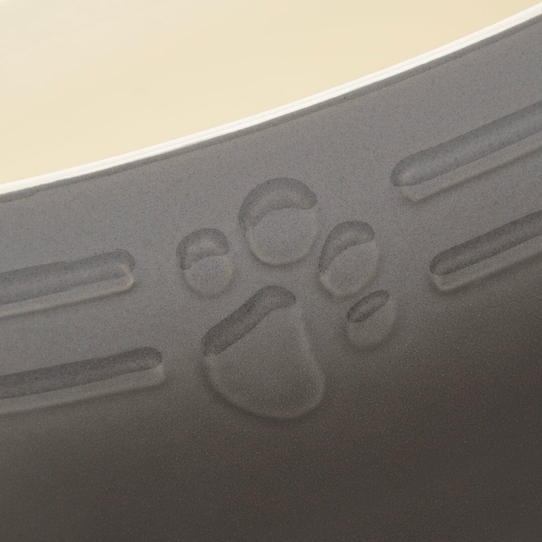 Close up of grey Scruffs Ombre pet bowl