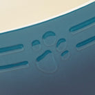 Close up of Scruffs Ombre pet bowl in Blue