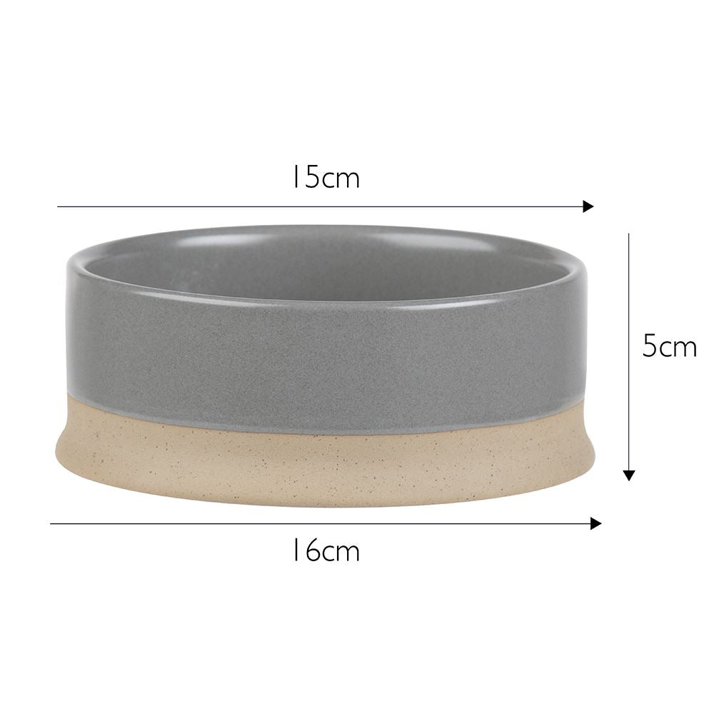 Scandi 2 Piece Non Tip Pet Food & Water Bowl - Grey Pet Bowls, Feeders & Waterers Scruffs®