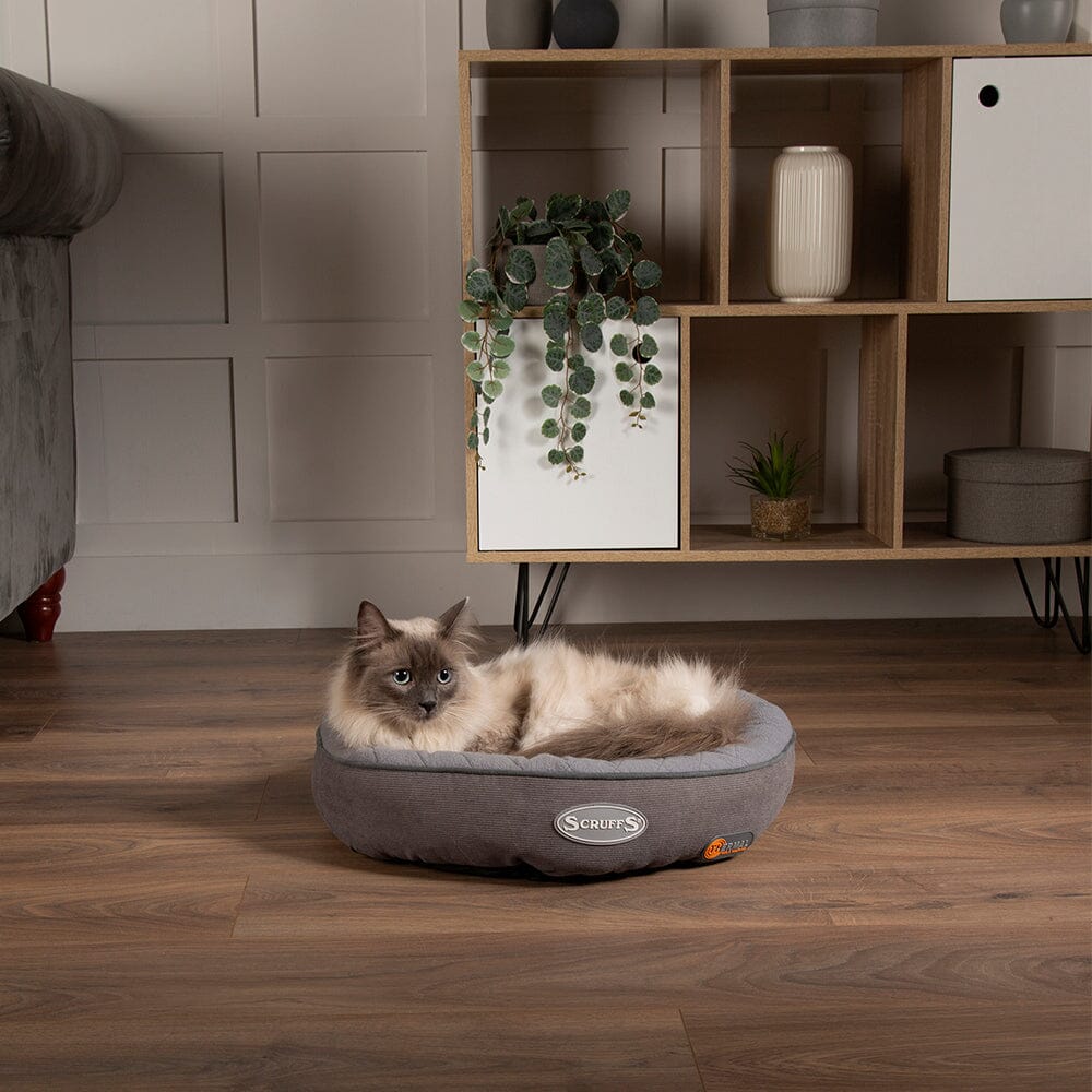 Thermal Ring Cat Bed - Grey Cat Bed Scruffs®