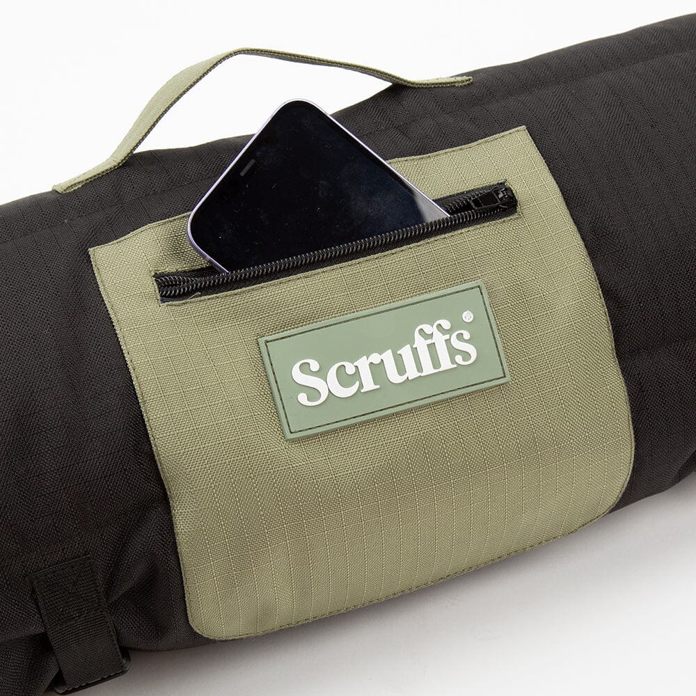 Expedition Roll Up Travel Pet Bed - Khaki Green Scruffs®