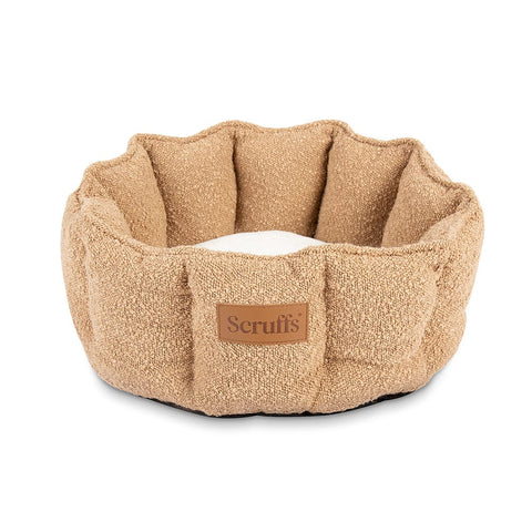 Boucle Cat Bed - Desert Brown 100% polyester Cat Bed Scruffs
