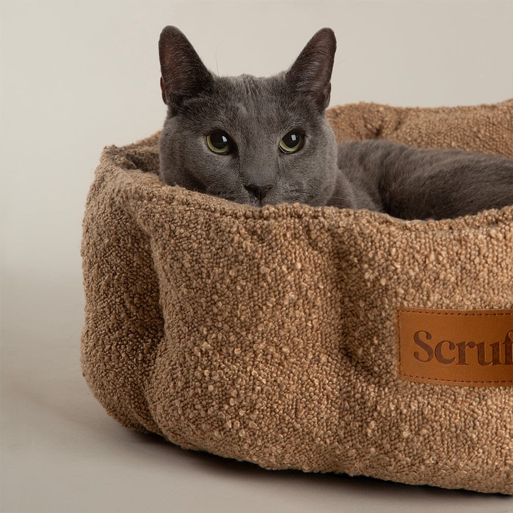 Boucle Cat Bed - Desert Brown Cat Bed Scruffs®