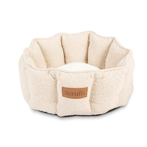 Boucle Cat Bed - Ivory 100% polyester Cat Bed Scruffs