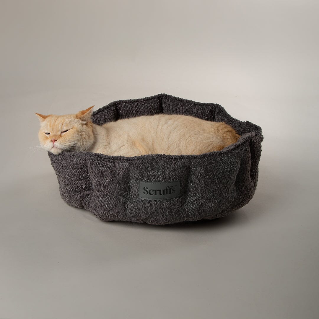 Boucle Cat Bed - Slate Grey Cat Bed Scruffs®