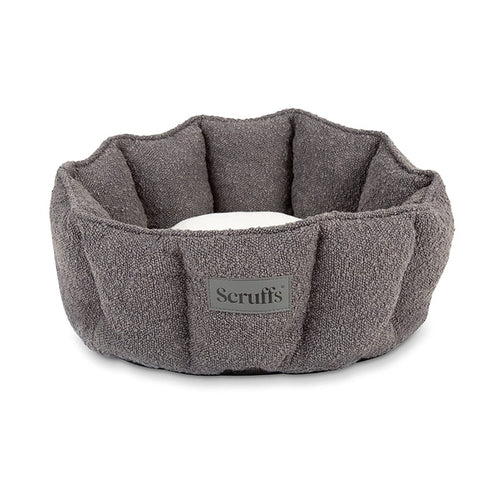 Boucle Cat Bed - Slate Grey 100% polyester Cat Bed  Scruffs