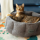 Boucle Cat Bed - Slate Grey Cat Bed Scruffs®