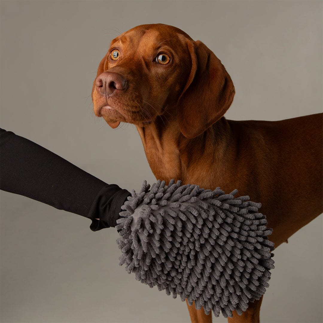 Noodle Super Absorbent Dry Mitt - Grey Dog Grooming Scruffs®