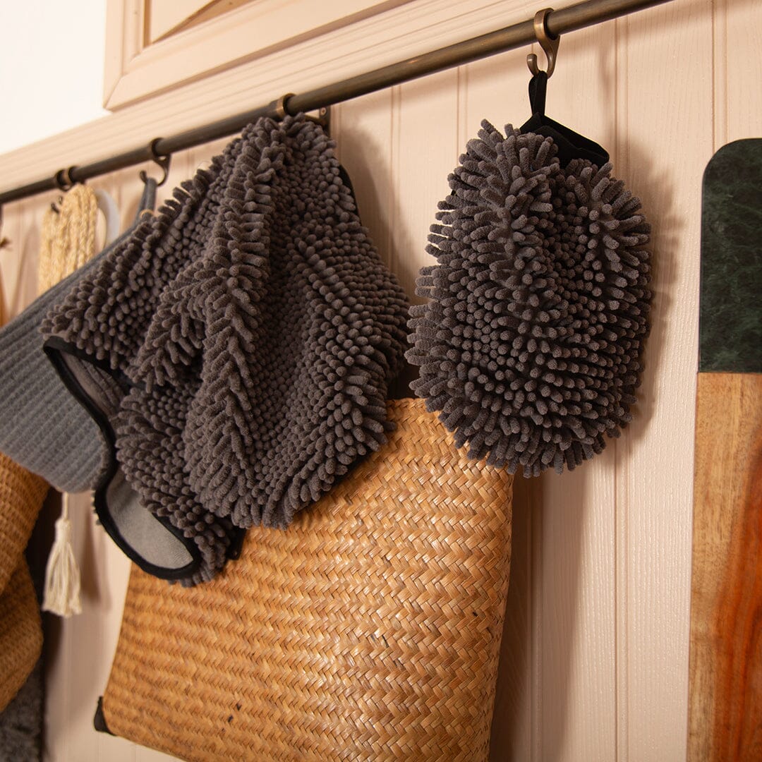 Noodle Super Absorbent Dry Mitt - Grey Dog Grooming Scruffs®