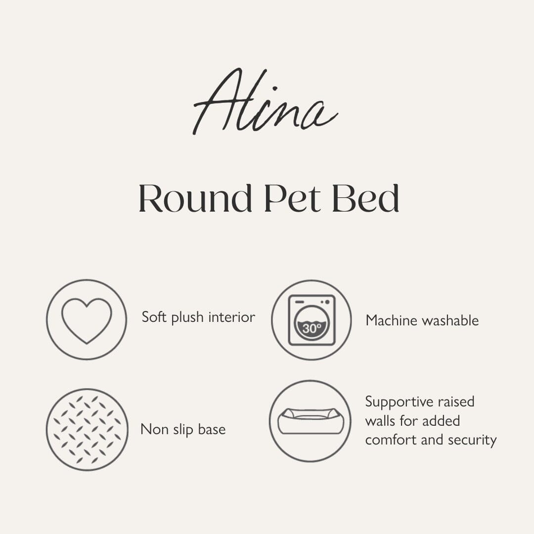 Alina Round Pet Bed - Blue Dog Bed Scruffs®