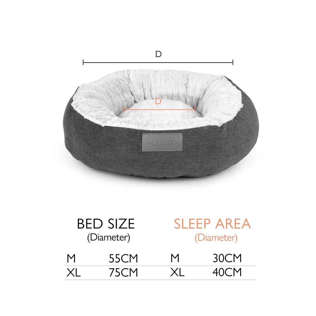 Alina Round Pet Bed - Blue Dog Bed Scruffs®