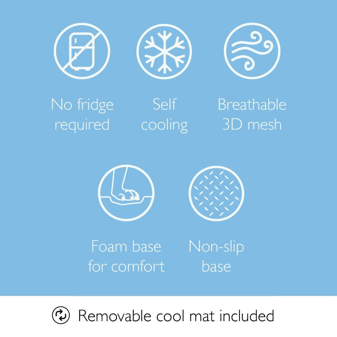 Cool Dog Bed - Grey Cooling Mat Scruffs®