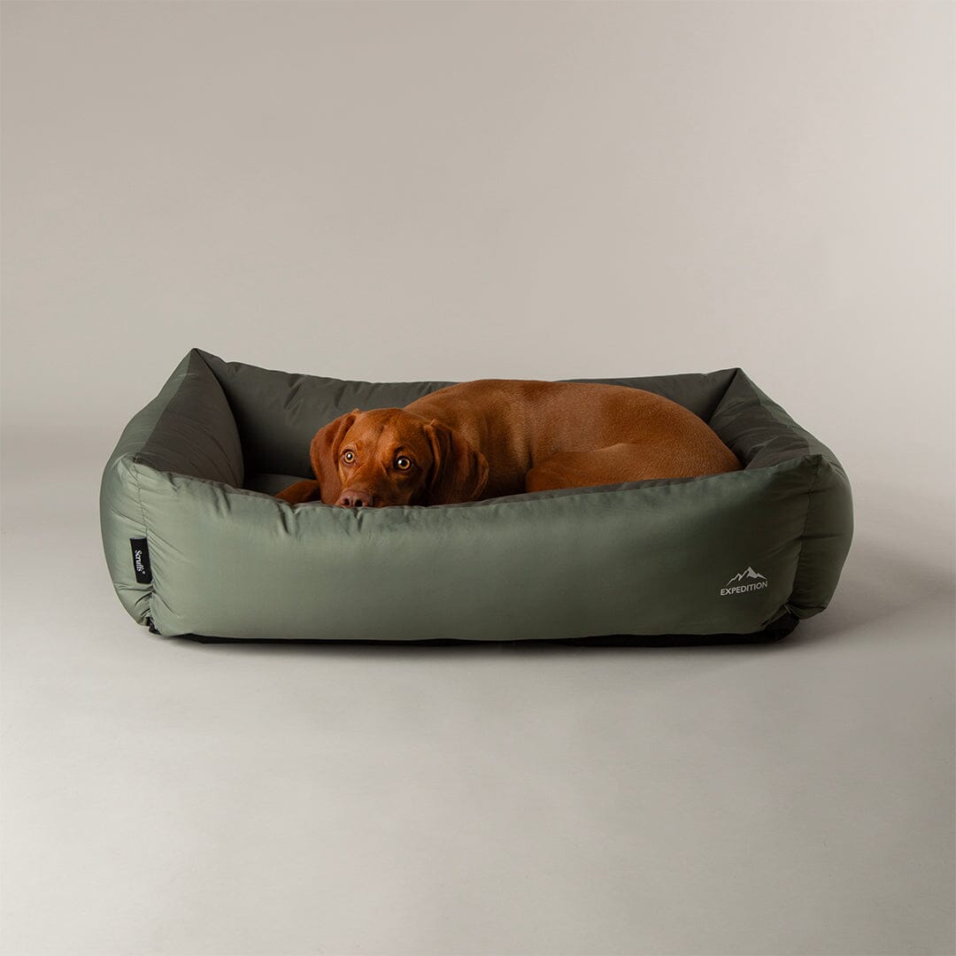 Expedition Water Resistant Box Bed - Khaki Green Scruffs®