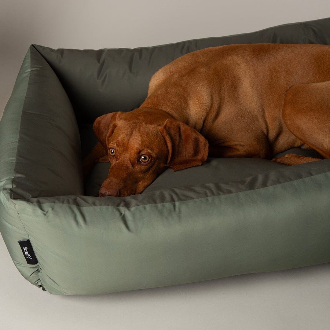 Expedition Water Resistant Box Bed - Khaki Green Scruffs®