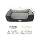 Harvard Memory Foam Water Resistant Box Bed - Pearl Grey Dog Bed Scruffs®