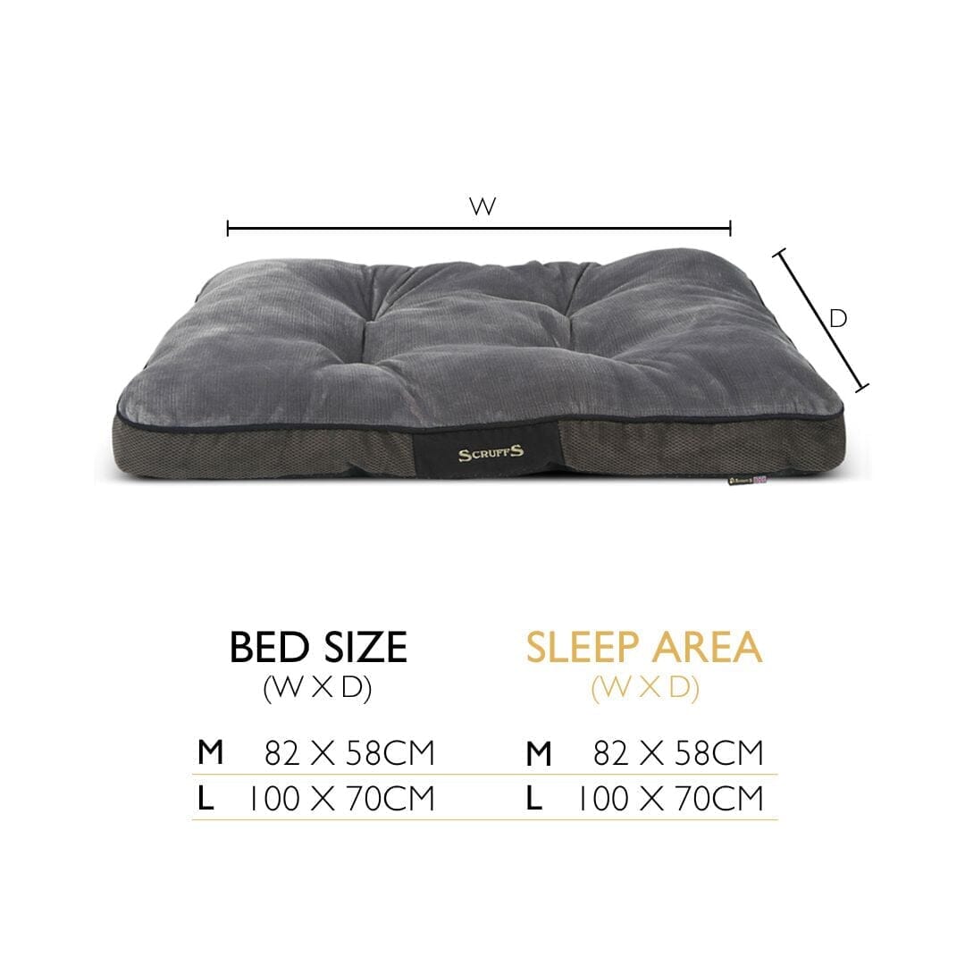 Chester Mattress - Graphite Grey Dog Bed Scruffs®