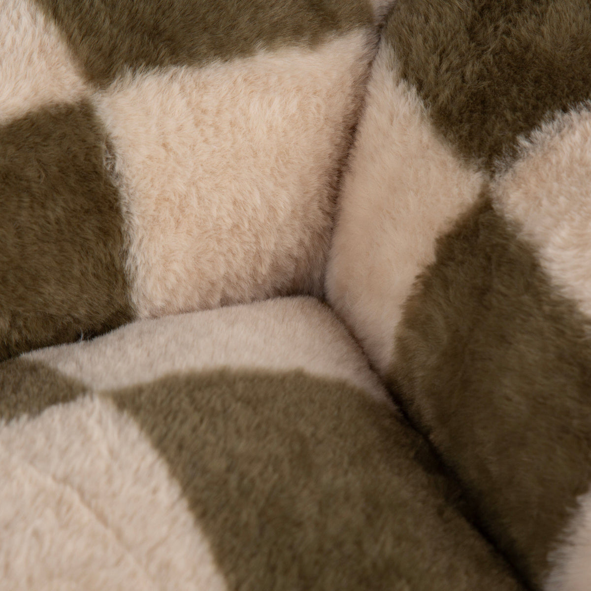 Checkerboard Box Bed - Olive/Cream Dog Beds Scruffs®