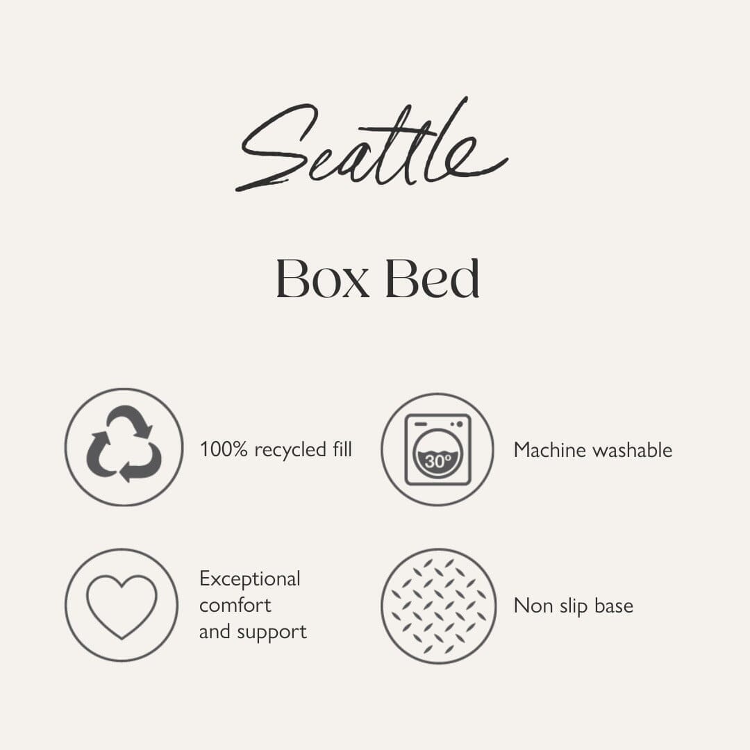 Seattle Box Bed - Coral Pink Dog Bed Scruffs®