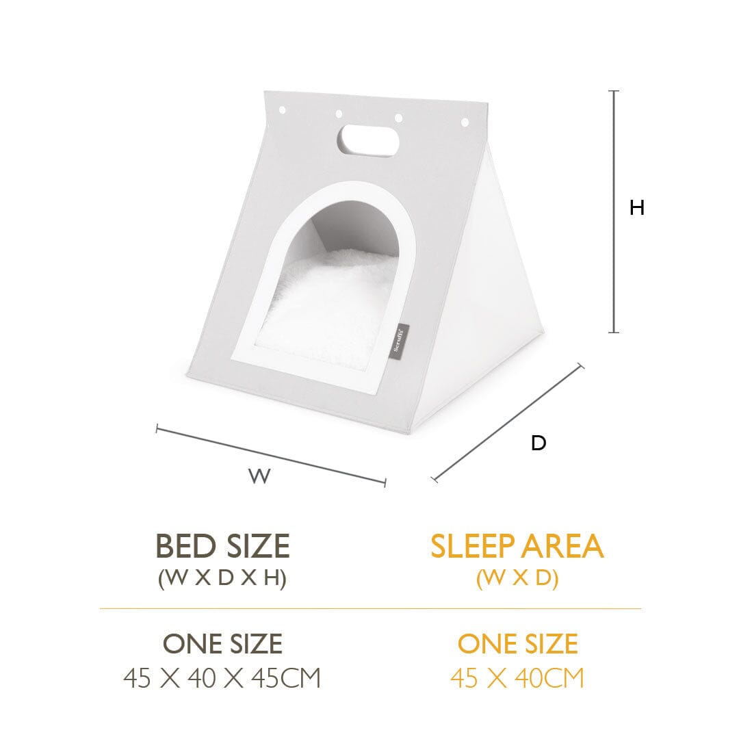 Stockholm Felt Bag Cat Bed - Tan Cat Bed Scruffs®