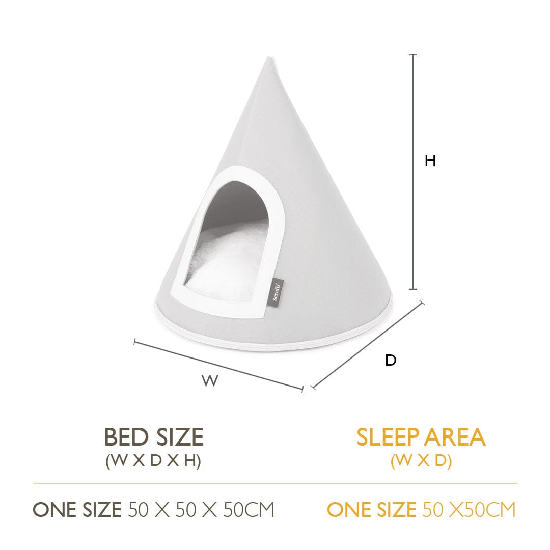 Stockholm Felt Cone Cat Bed - Tan Cat Bed Scruffs®