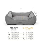 Thermal Box Bed - Black & Grey Dog Bed Scruffs®