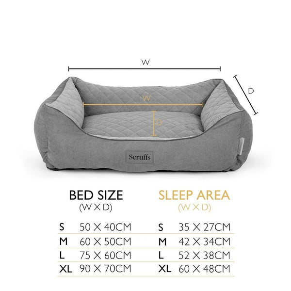 Thermal Box Bed - Black & Grey Dog Bed Scruffs®