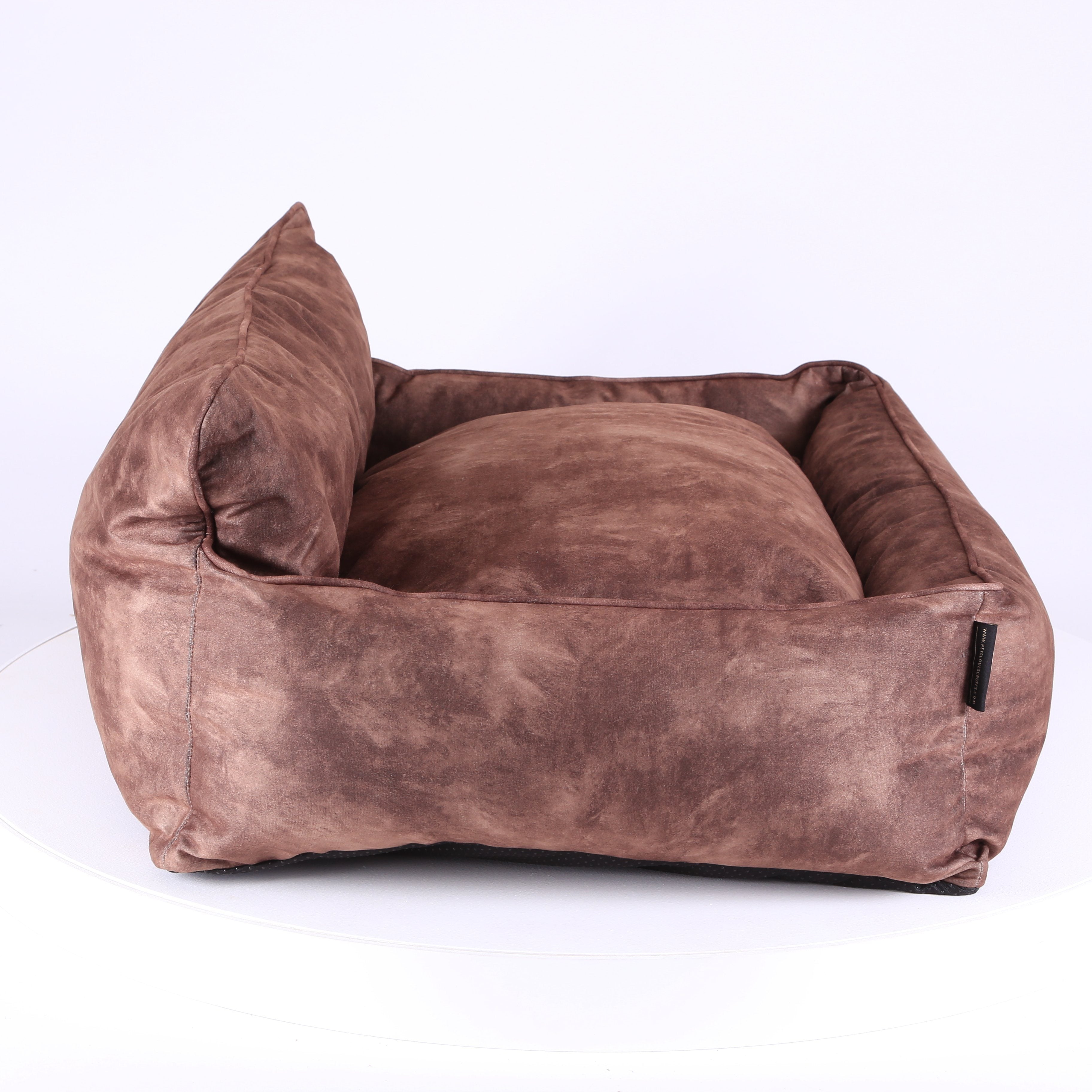 Kensington Box Bed - Chocolate Dog Bed Scruffs®
