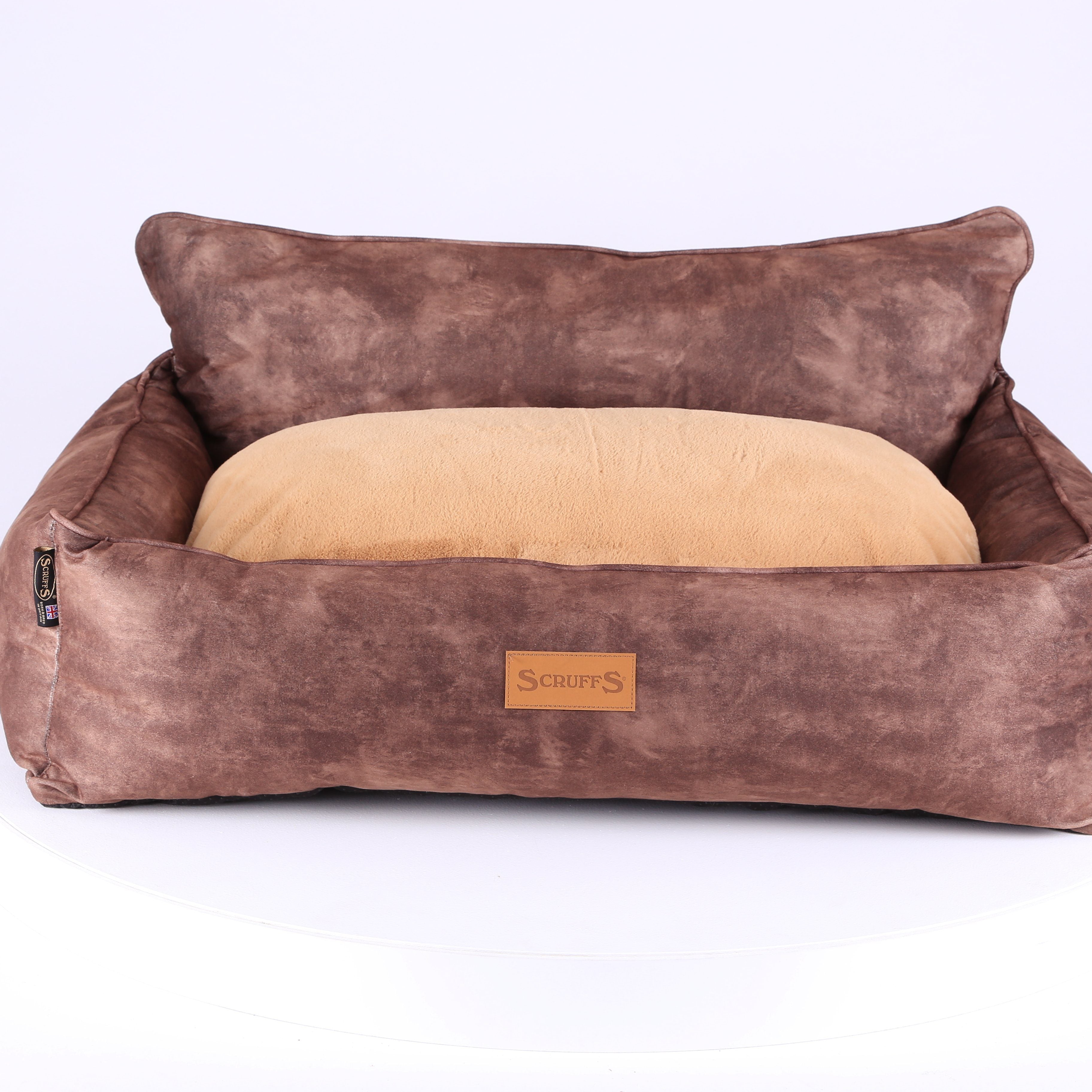 Kensington Box Bed - Chocolate Dog Bed Scruffs®
