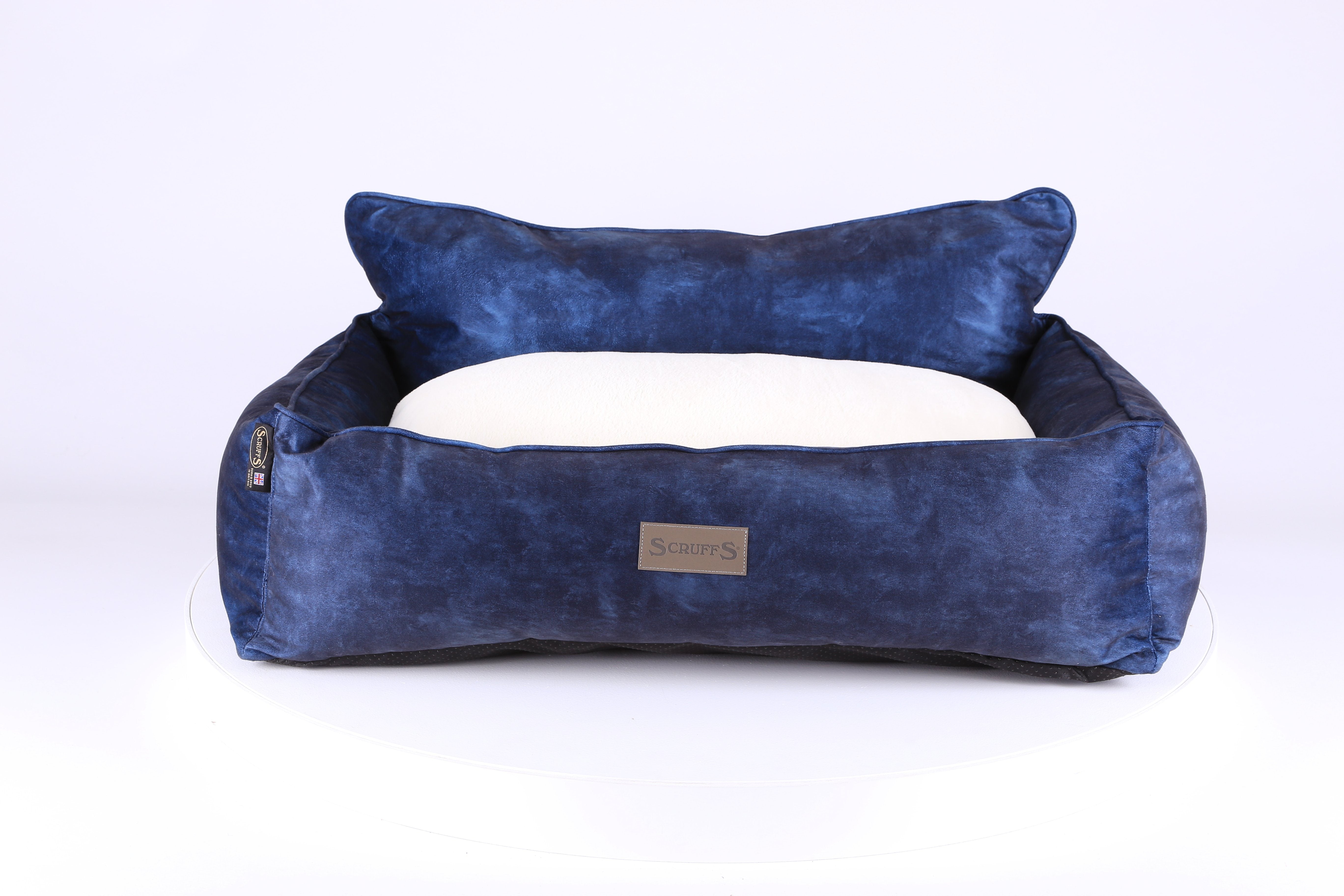Kensington Box Bed - Navy Dog Bed Scruffs®